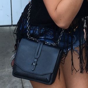 Rag and Bone black leather crossbody bag